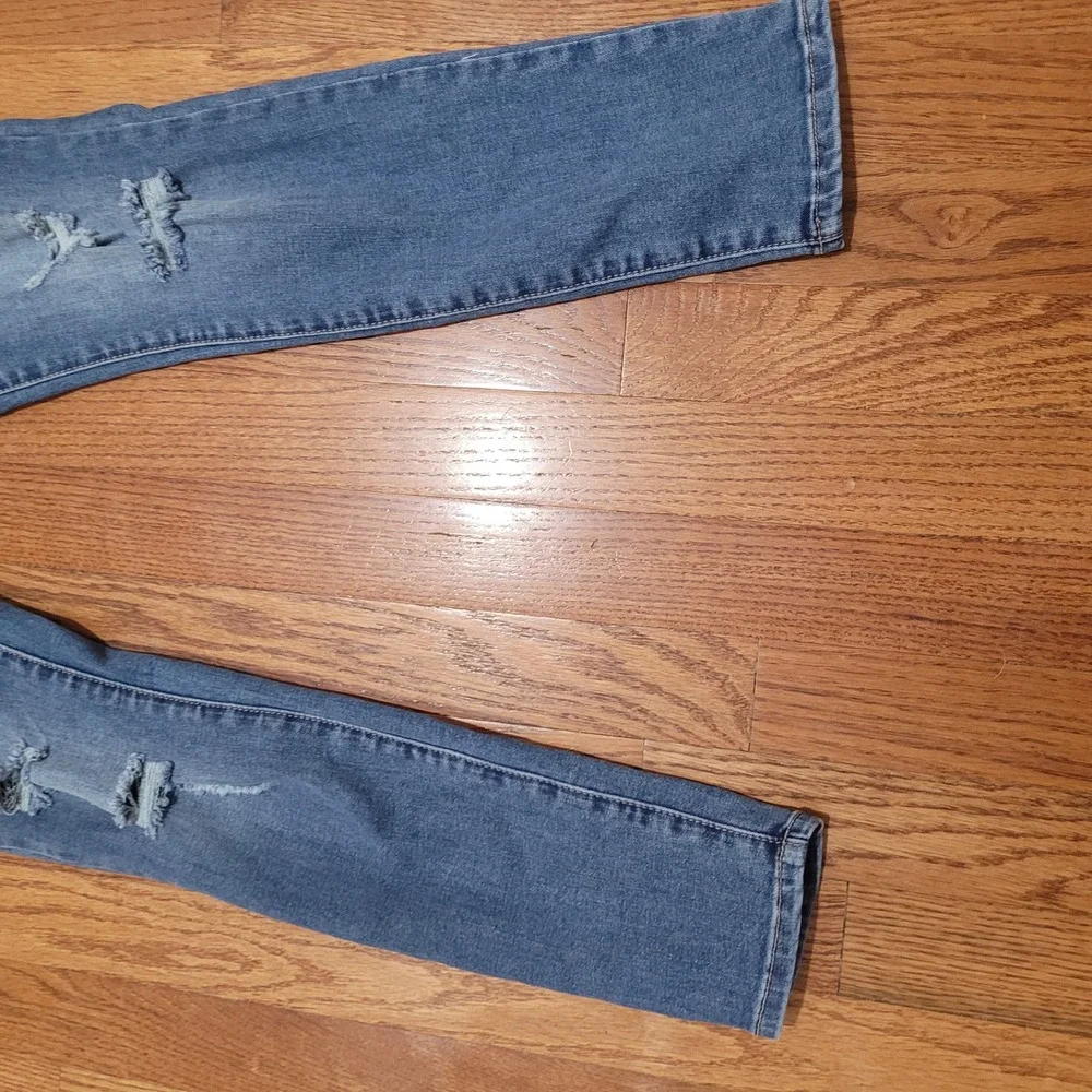 Kendall Kylie‎ juniors The Kontour High Rise Jeans Distressed Blue Size 1 new